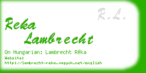 reka lambrecht business card